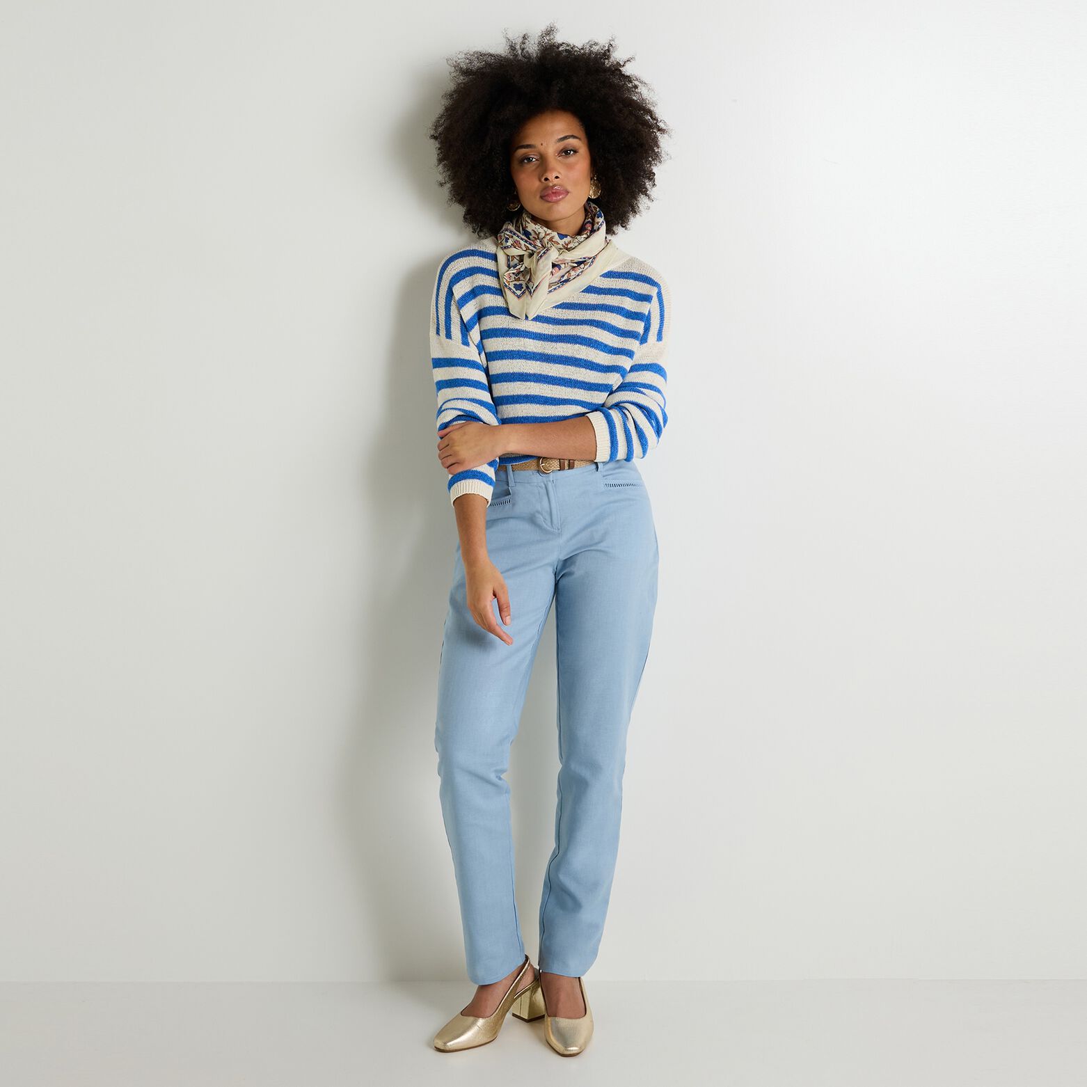 Pull col rond femme