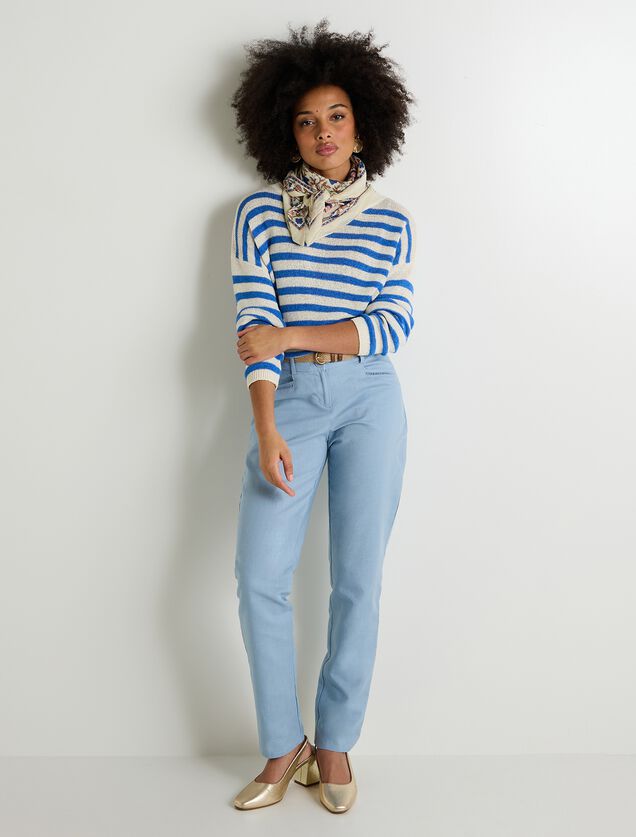 Pull col rond femme