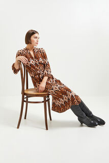 Robe mi- longue imprimée femme
