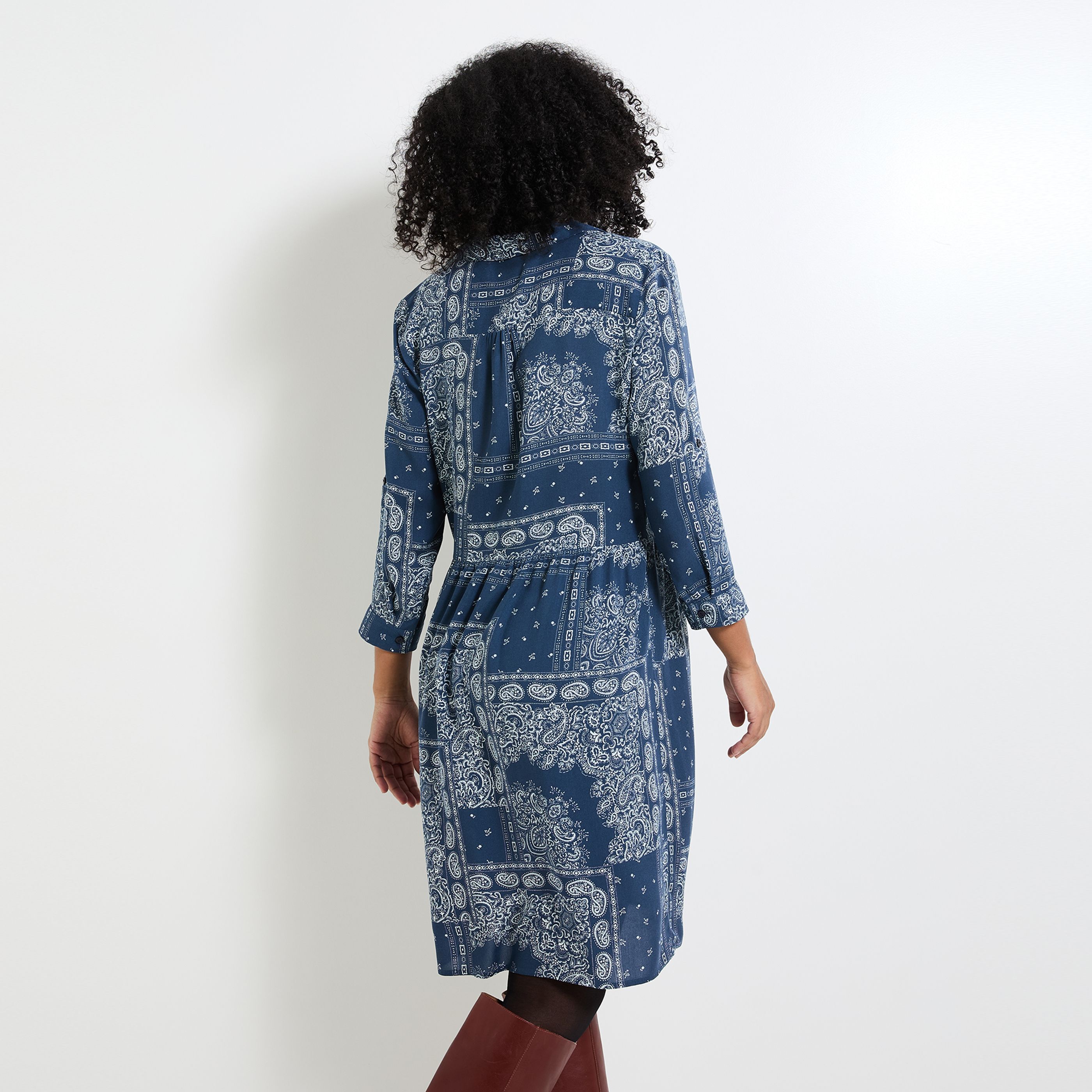 Robe col chemise femme