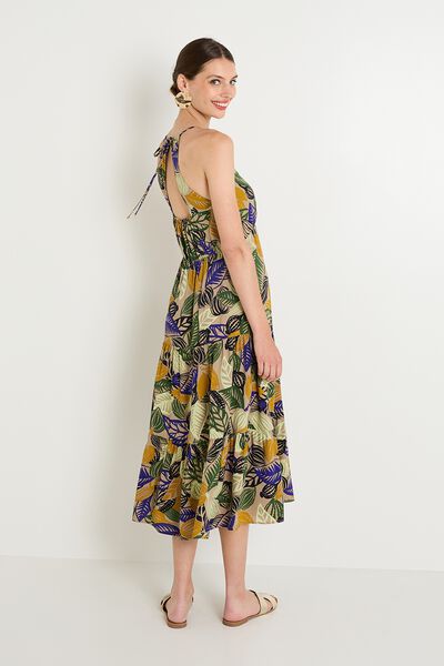 Robe longue imprimée femme