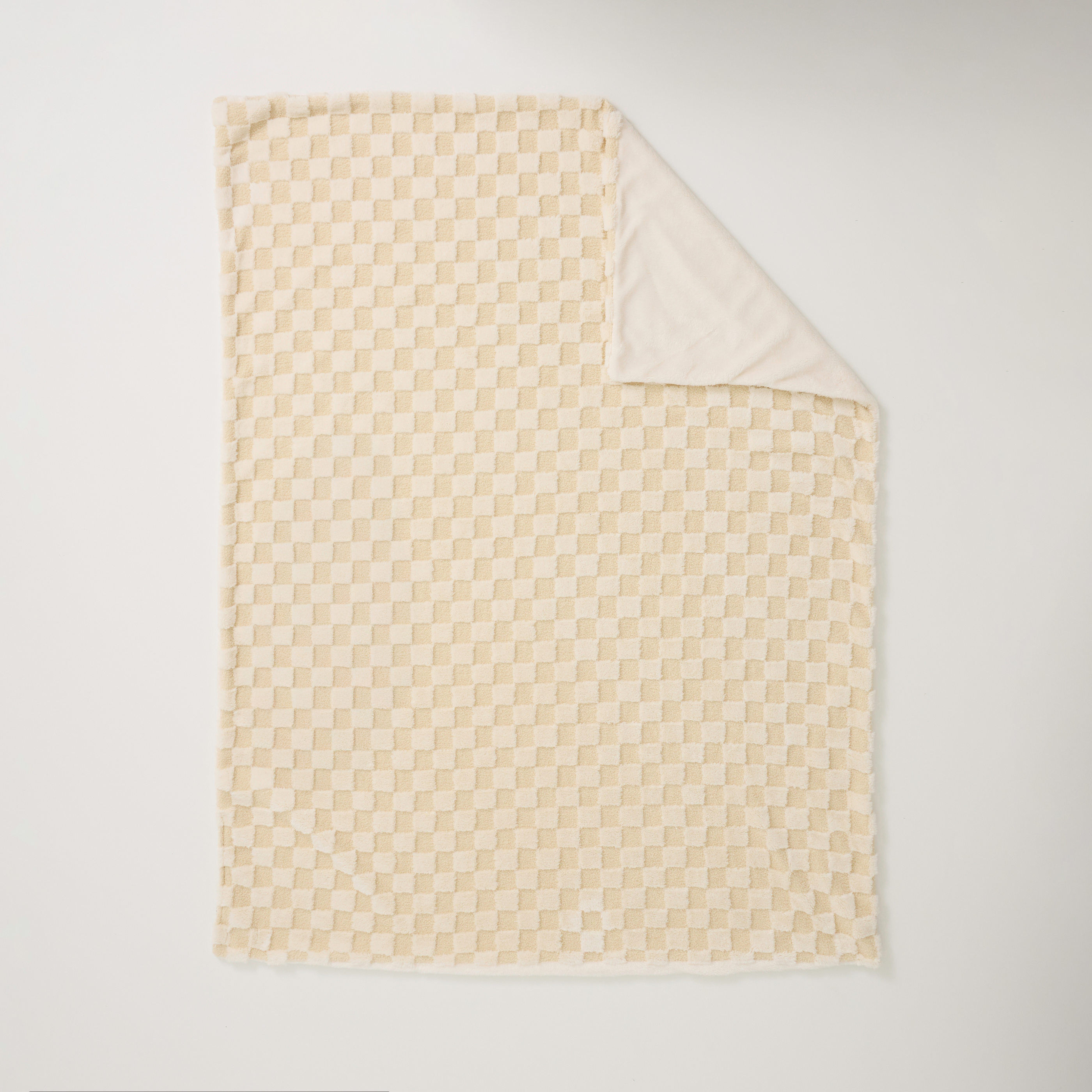 Plaid doux imprim&eacute; &agrave; carreaux femme