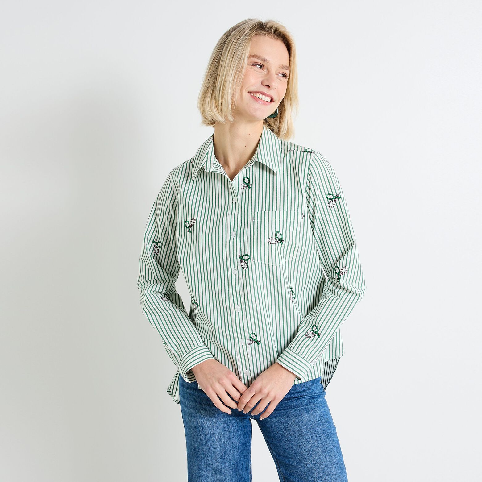 Chemise rayée femme