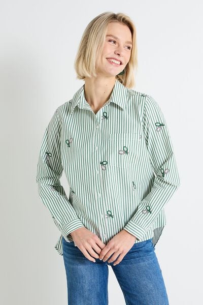 Chemise rayée femme