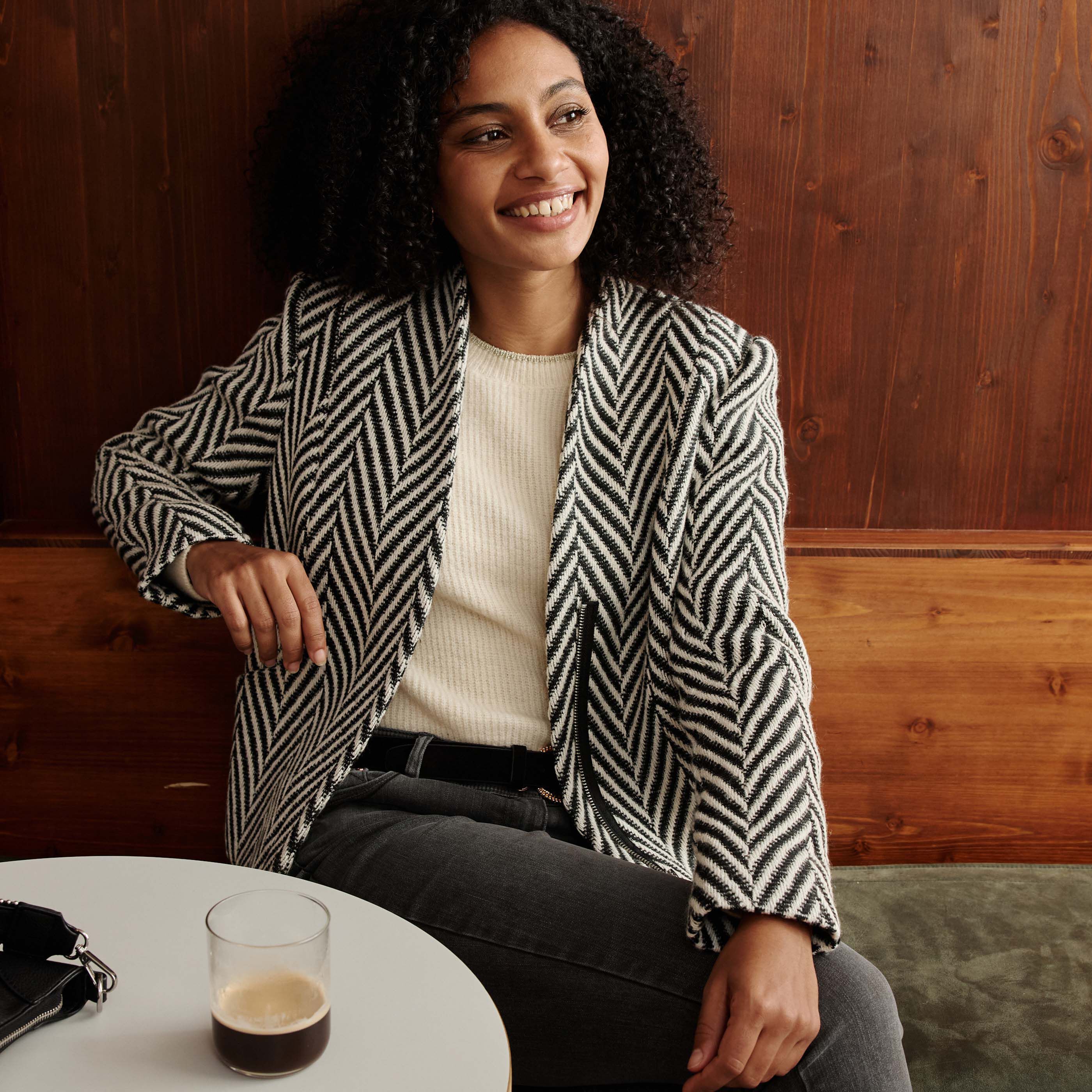 Blazer zipp&eacute; femme