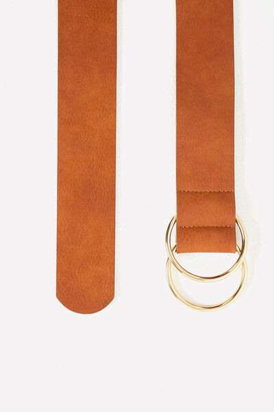 Ceinture large double boucle femme