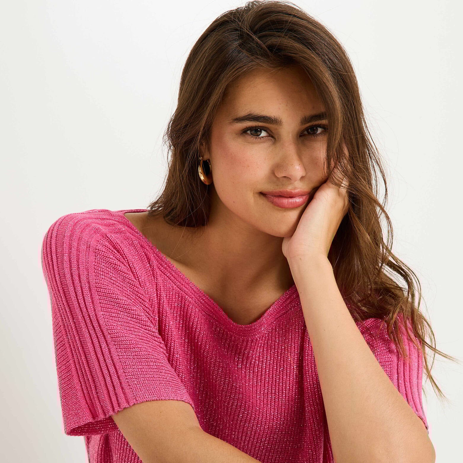 Pull manches courtes femme