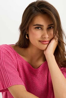 Pull manches courtes femme