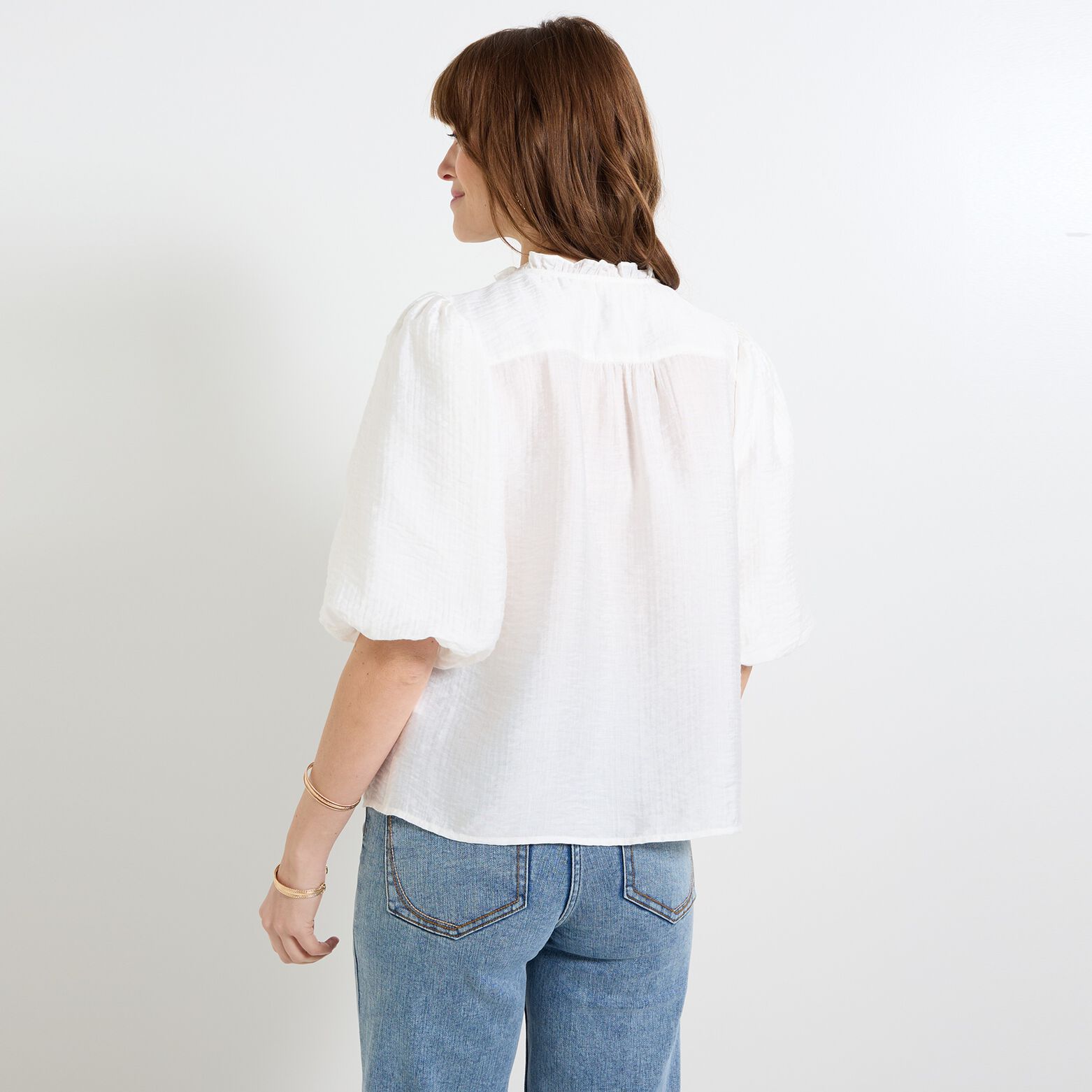 Chemise manches coudes femme