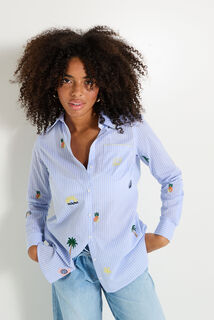 Chemise rayée femme