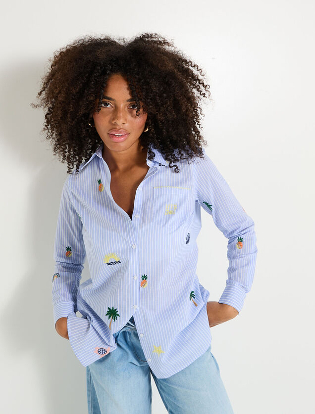Chemise rayée femme