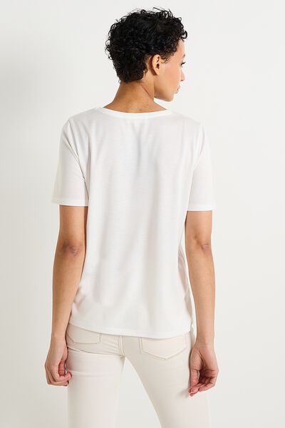 T-shirt col V femme
