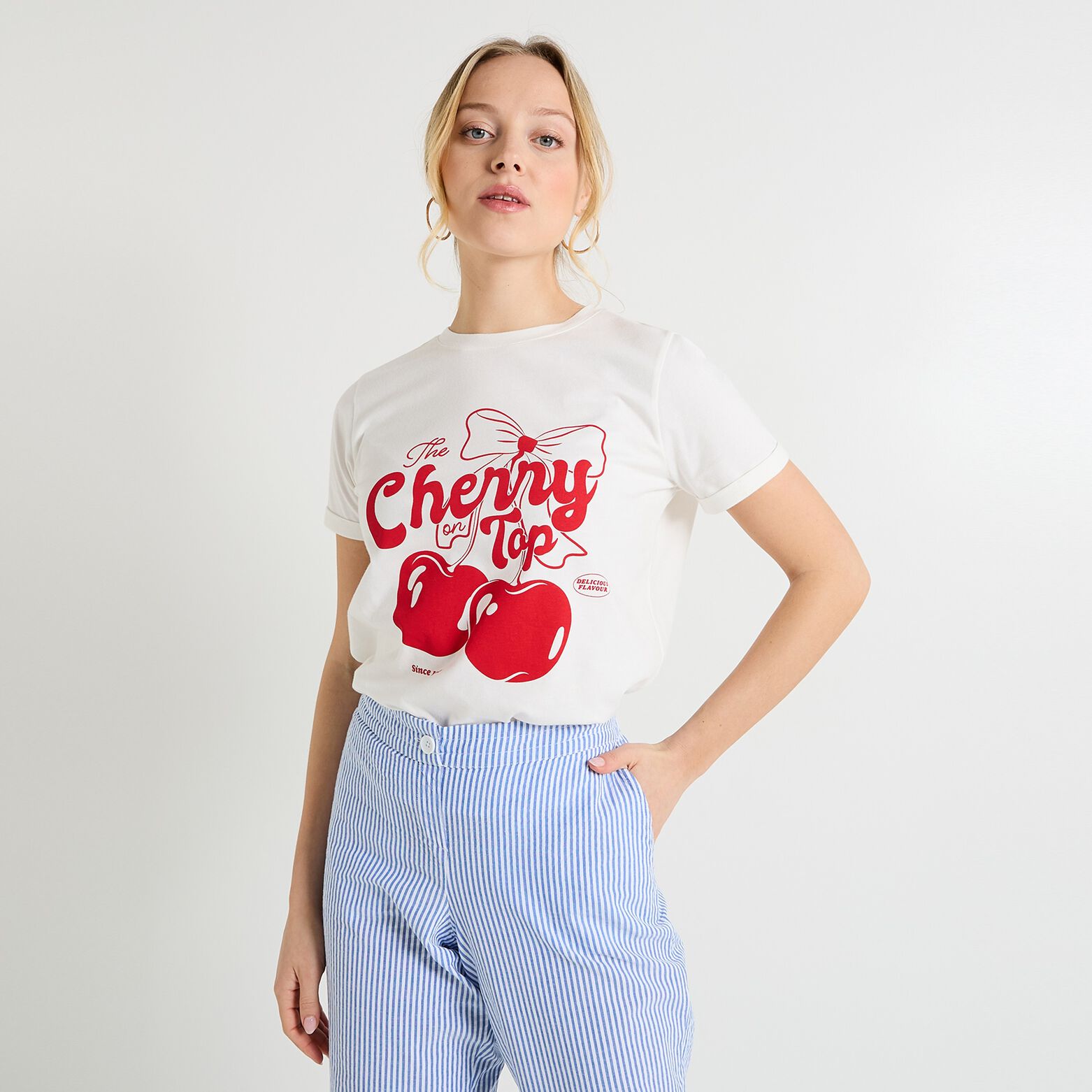 T-shirt col rond femme
