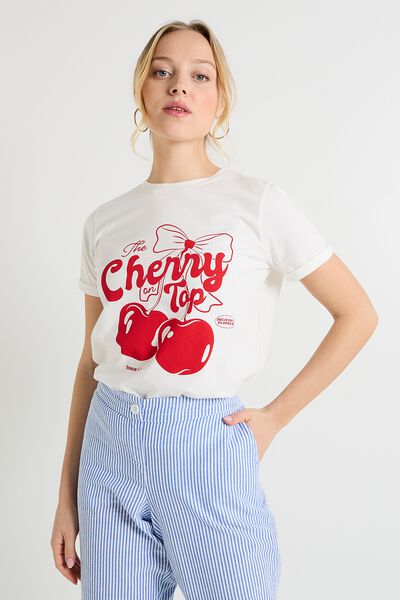 T-shirt col rond femme