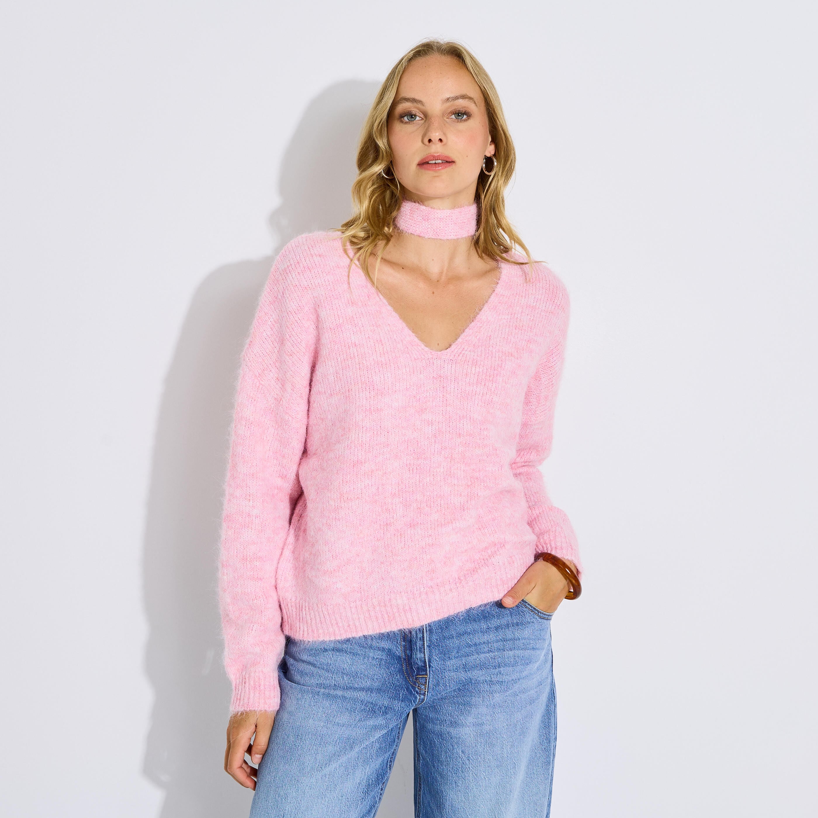 Pull manches longues 4 en 1 femme