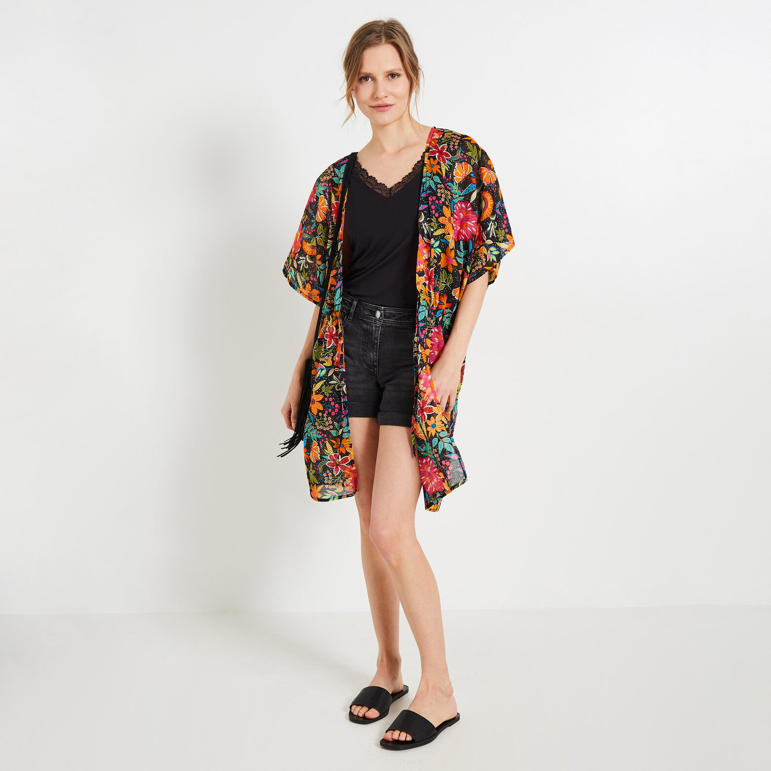 Paréo imprimé tropical femme