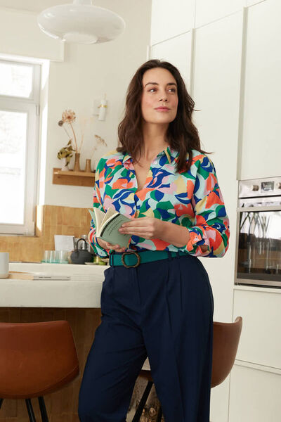 Pantalon à pince large femme