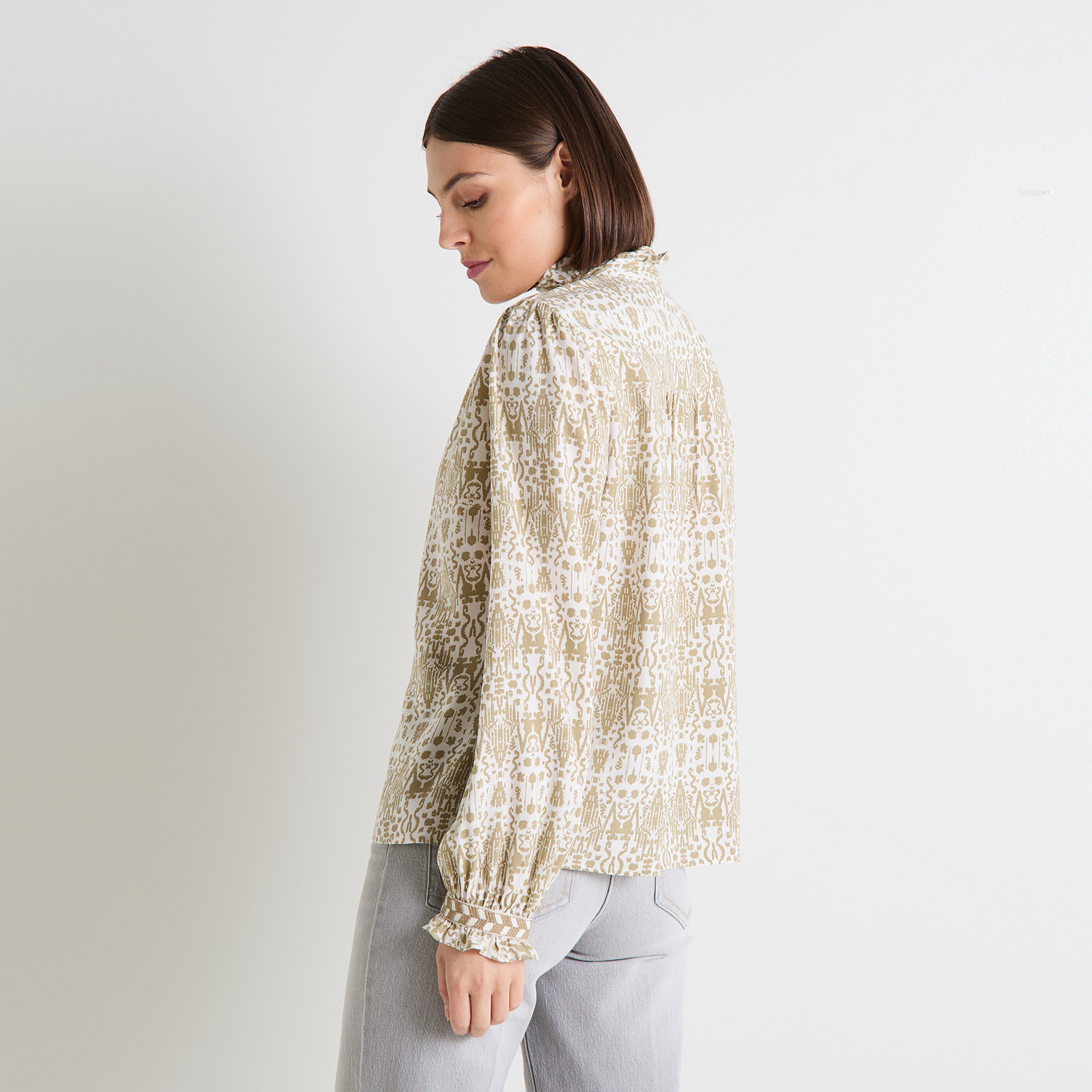 Chemisier col mao femme