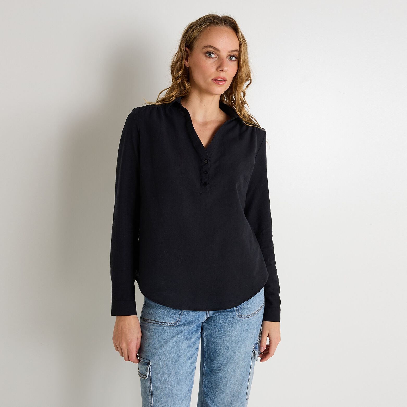 Blouse col chemise femme