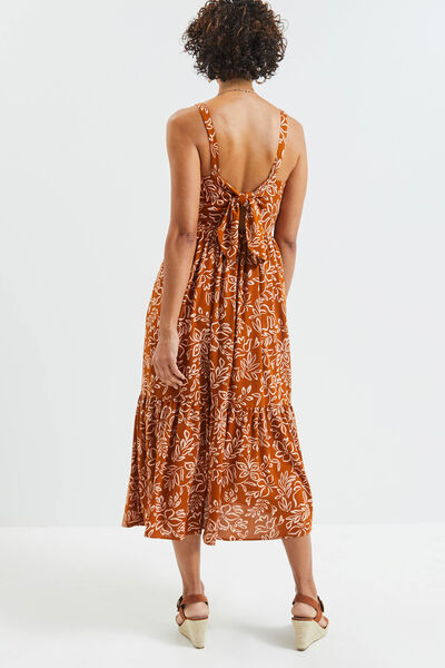 Robe longue imprimée femme