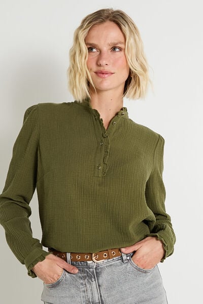 Blouse en gaze de coton femme