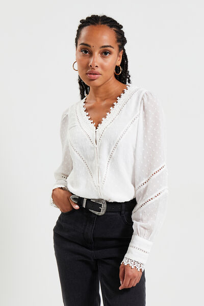 Chemise plumetis femme