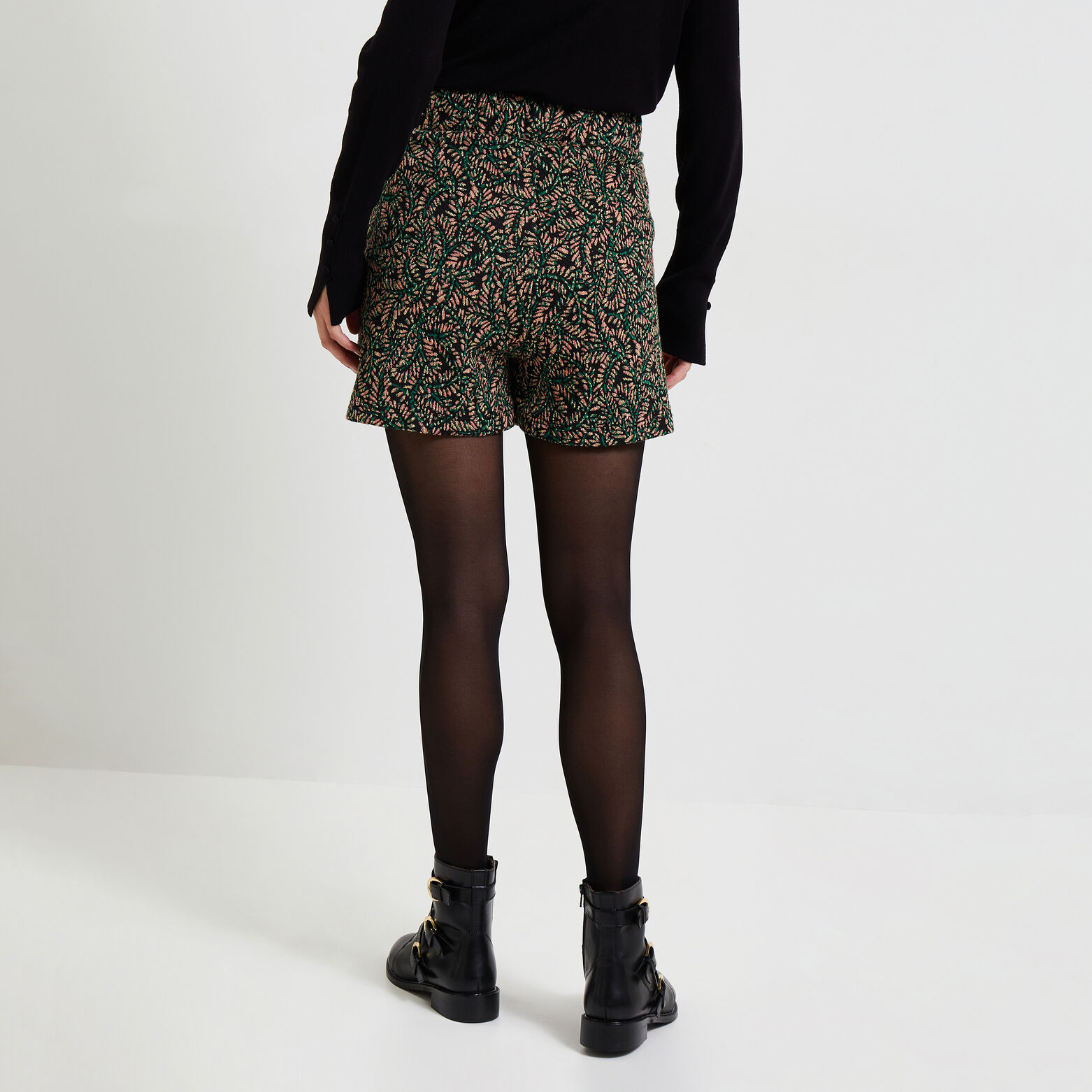 Short jacquard femme
