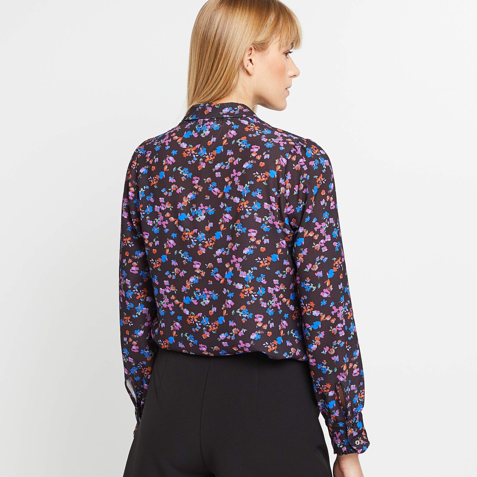 Chemise imprimé fleuri femme
