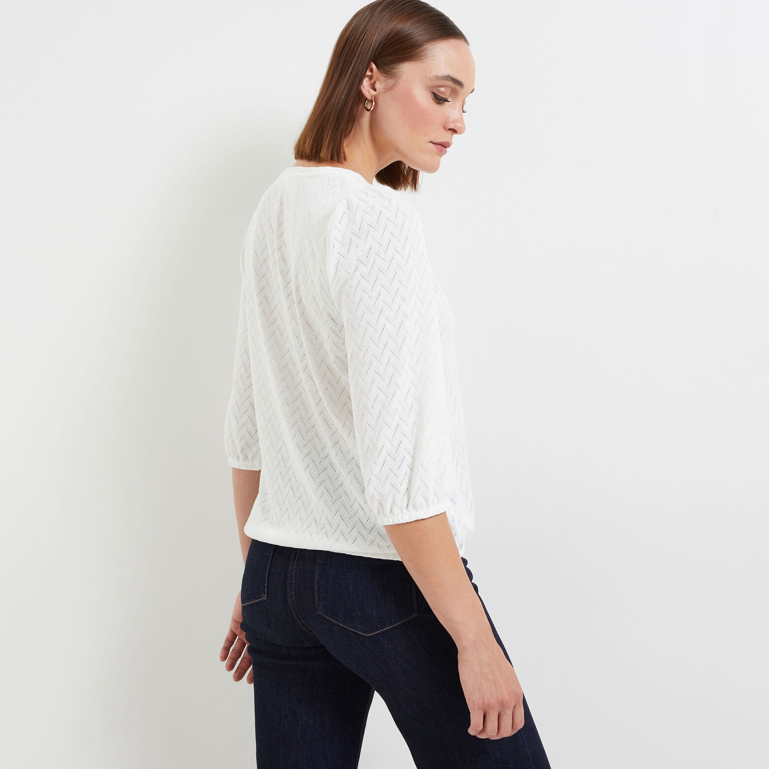 Tshirt maille ajourée femme