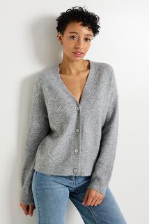 Gilet col V femme