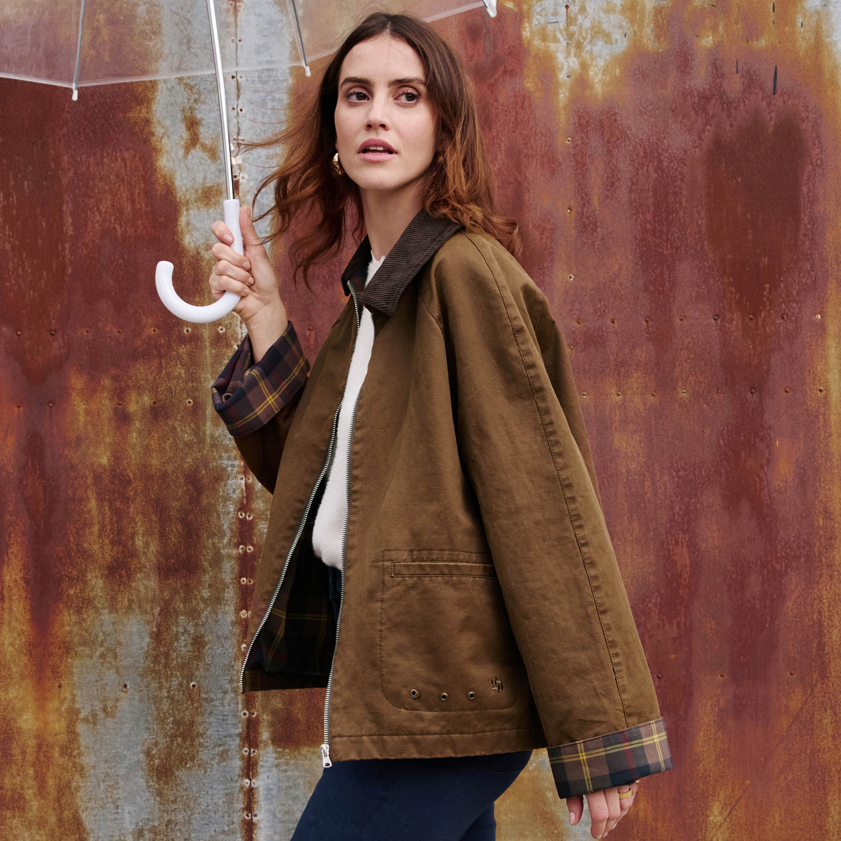 Parka enduite femme