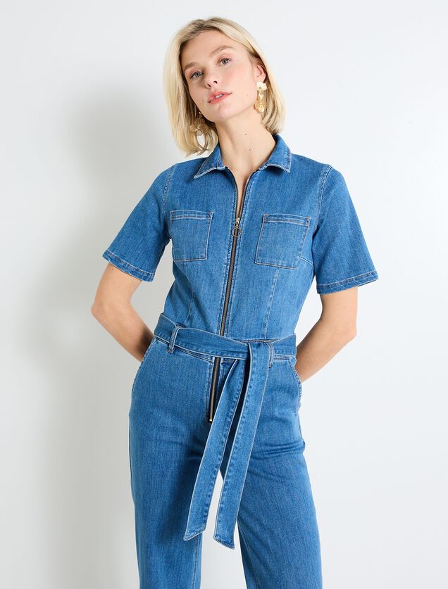 Combinaison en denim femme