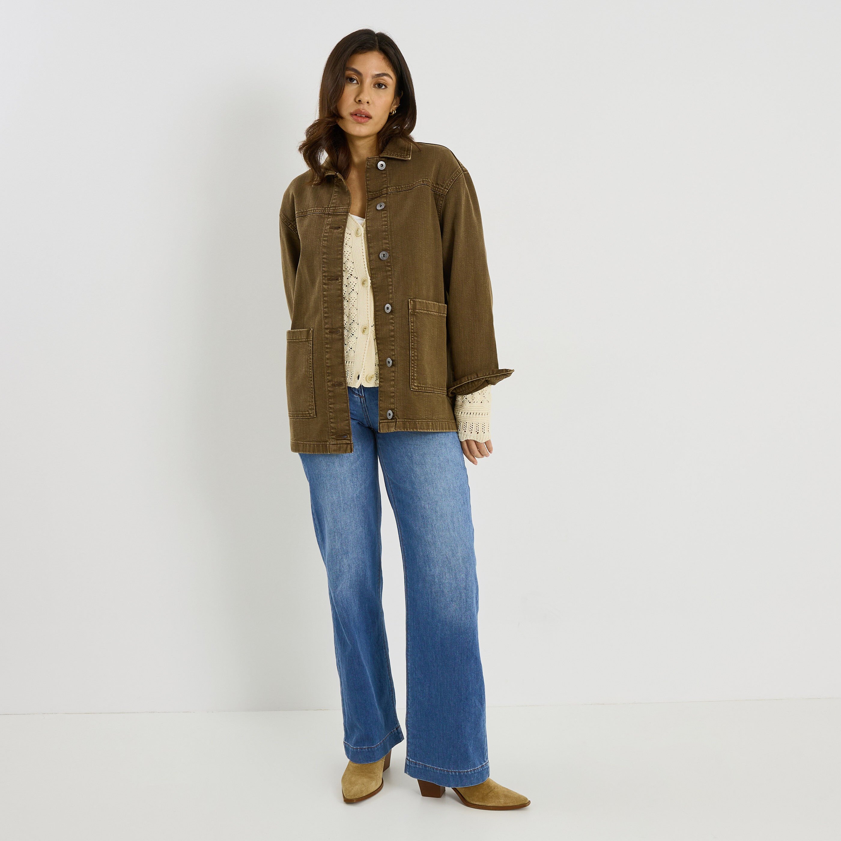 Veste oversize en denim femme