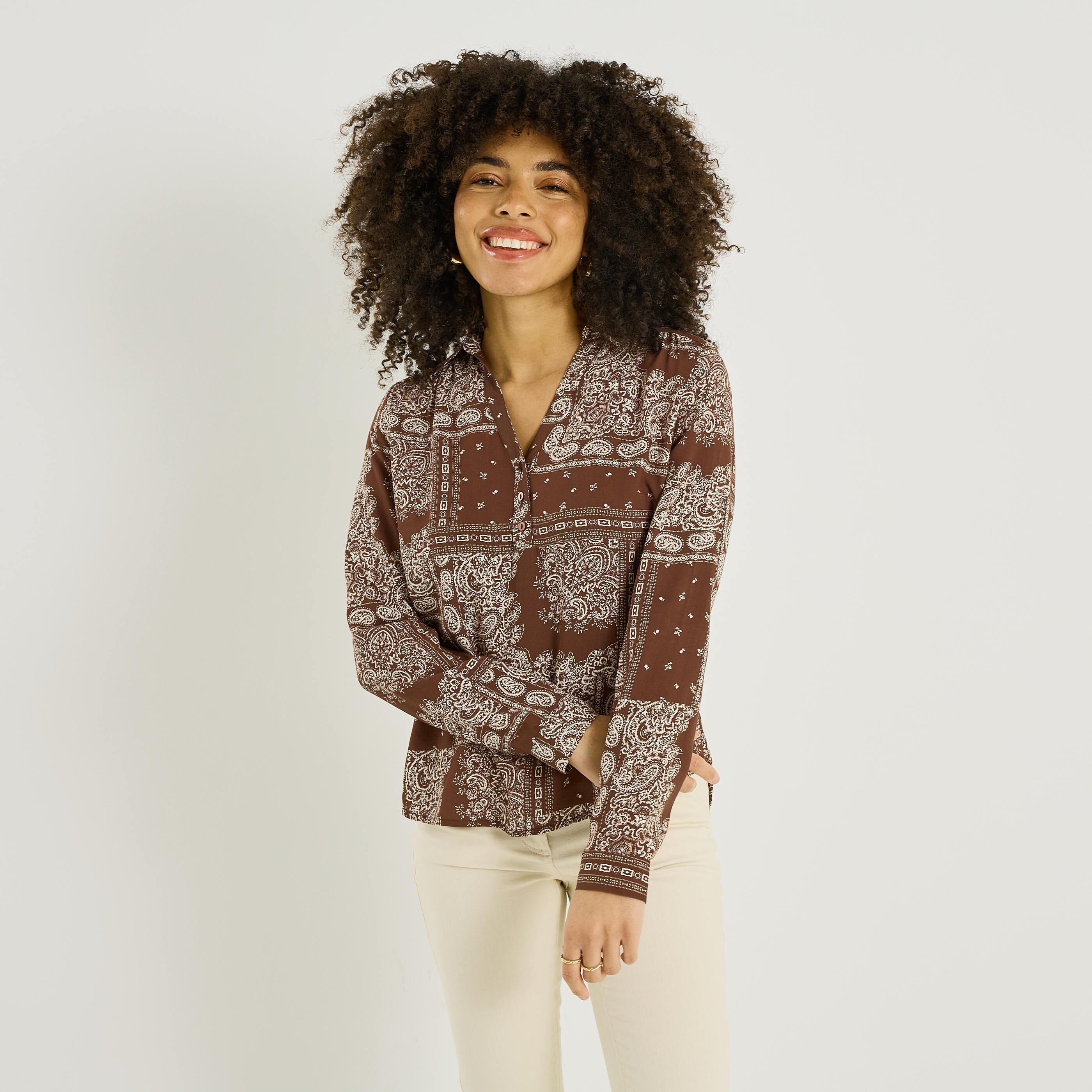 Vareuse imprim&eacute; bandana femme