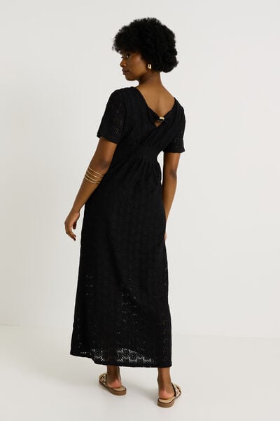 Robe longue texturée en maille