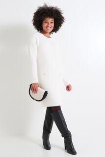 Robe pull col rond femme