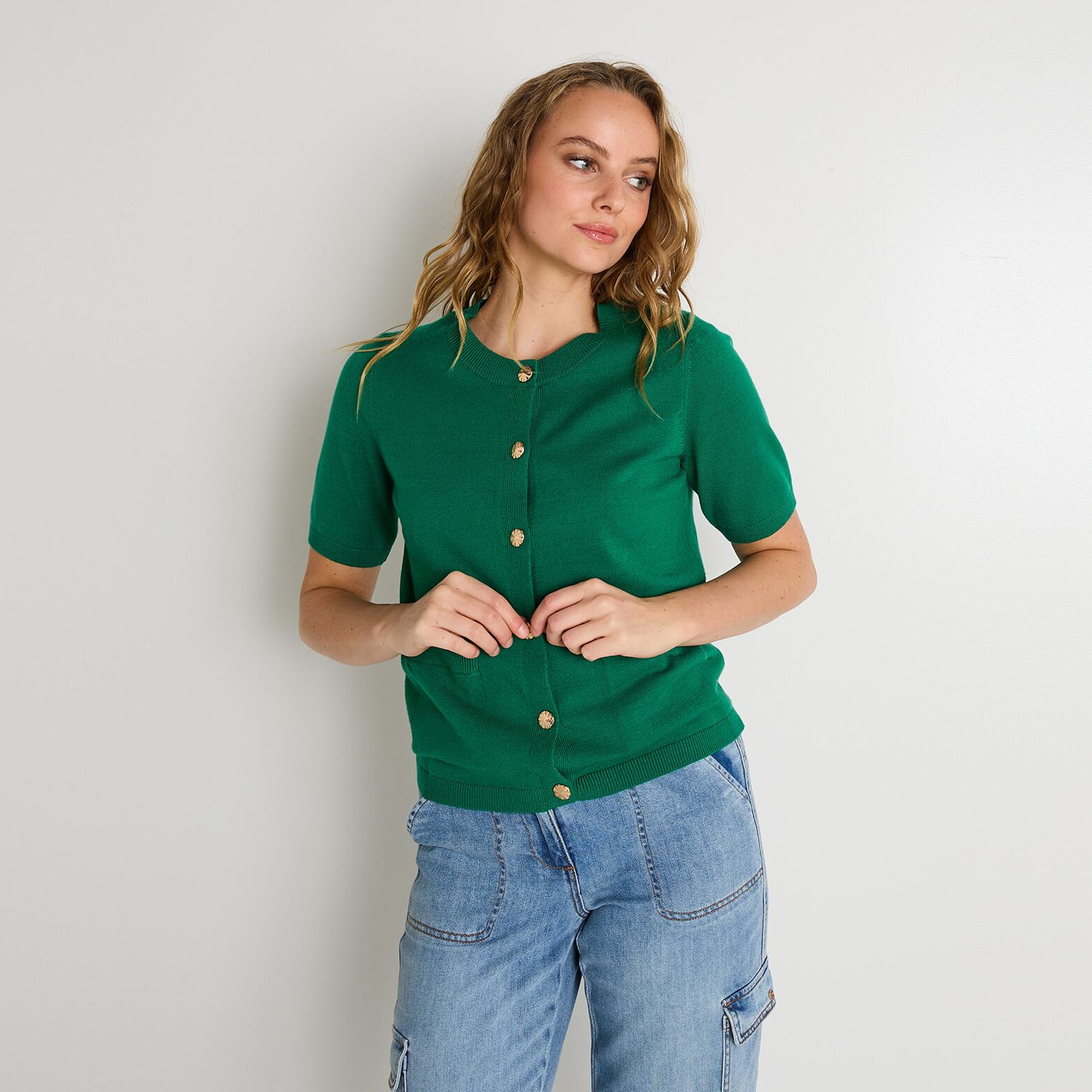 Gilet manches courtes femme