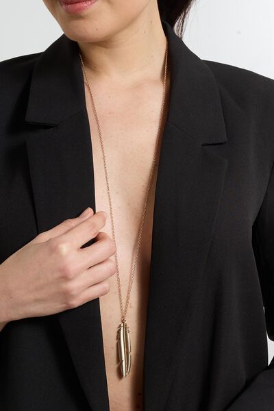 Collier pendentif feuille