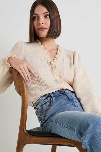 Chemise en gaze de coton femme