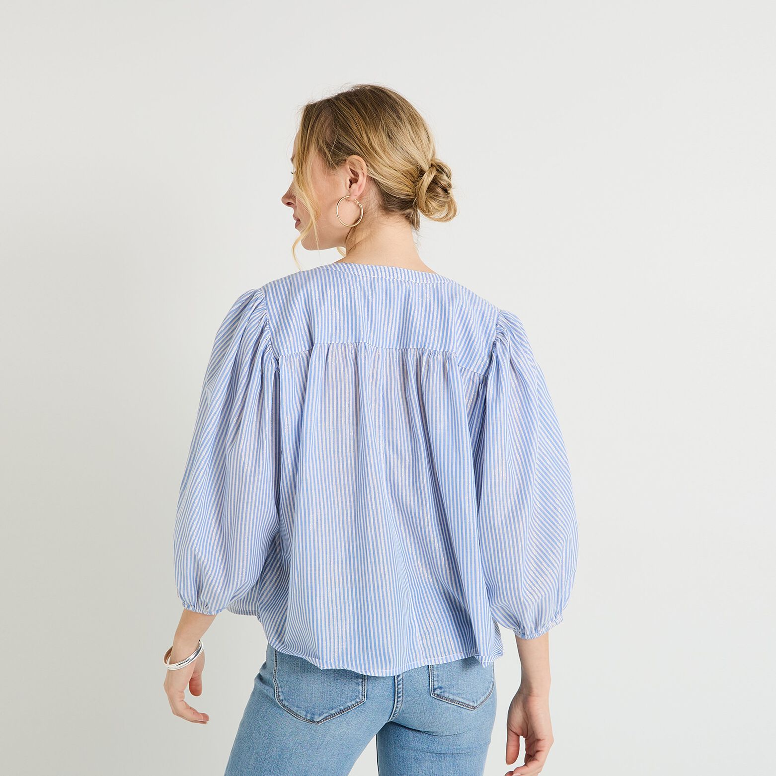 Chemise oversize rayée femme