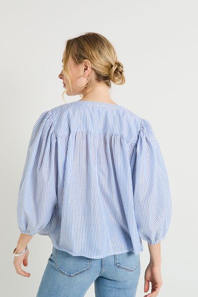 Chemise oversize rayée femme