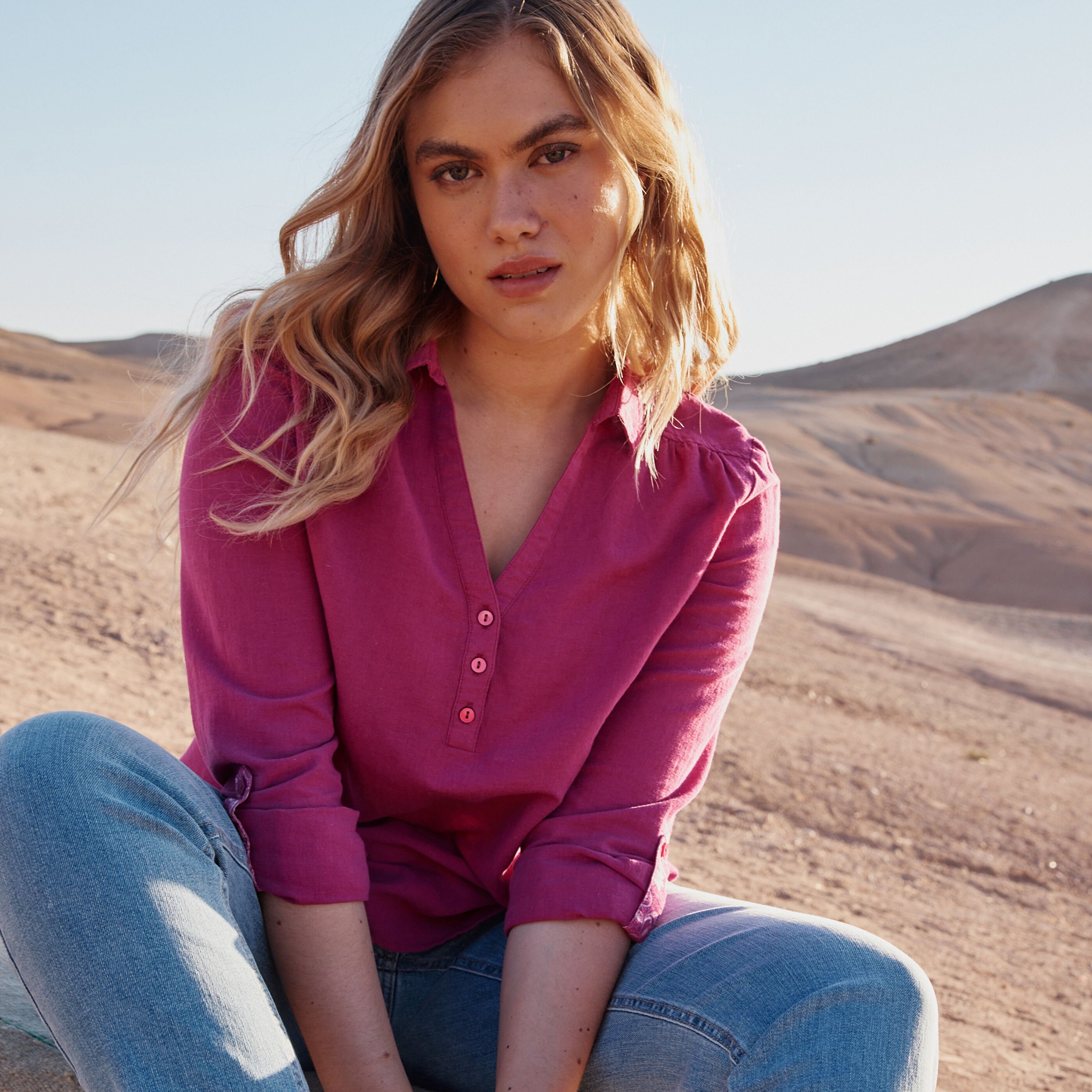 Blouse col chemise femme