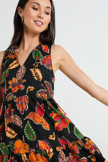 Robe longue imprimée femme