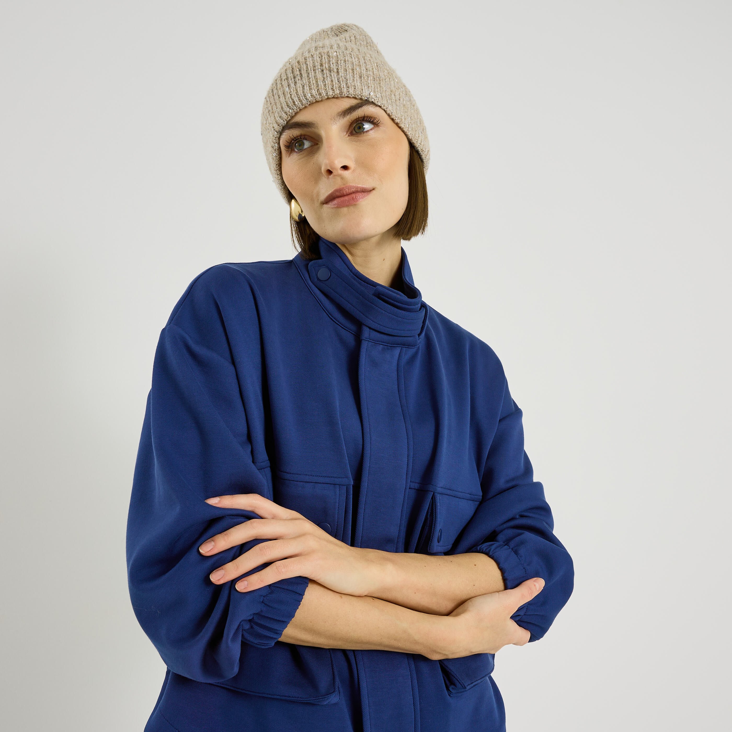 Bomber en maille femme