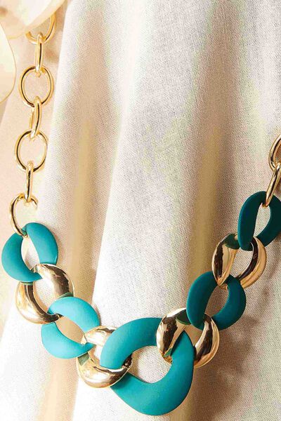 COLLIER MAILLONS DIFF TAILLES METAL MAT