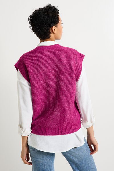Gilet col V femme