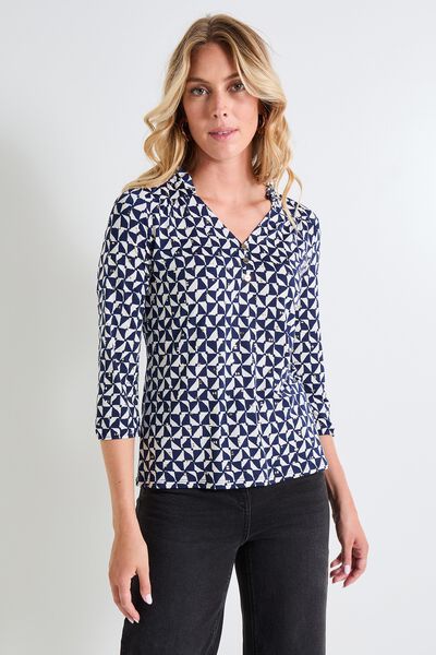 Blouse col V femme