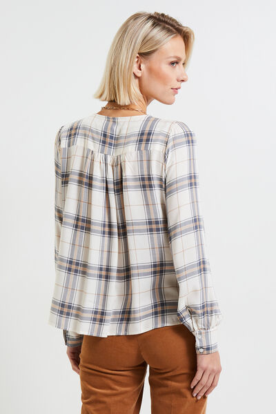 Blouse à carreaux femme