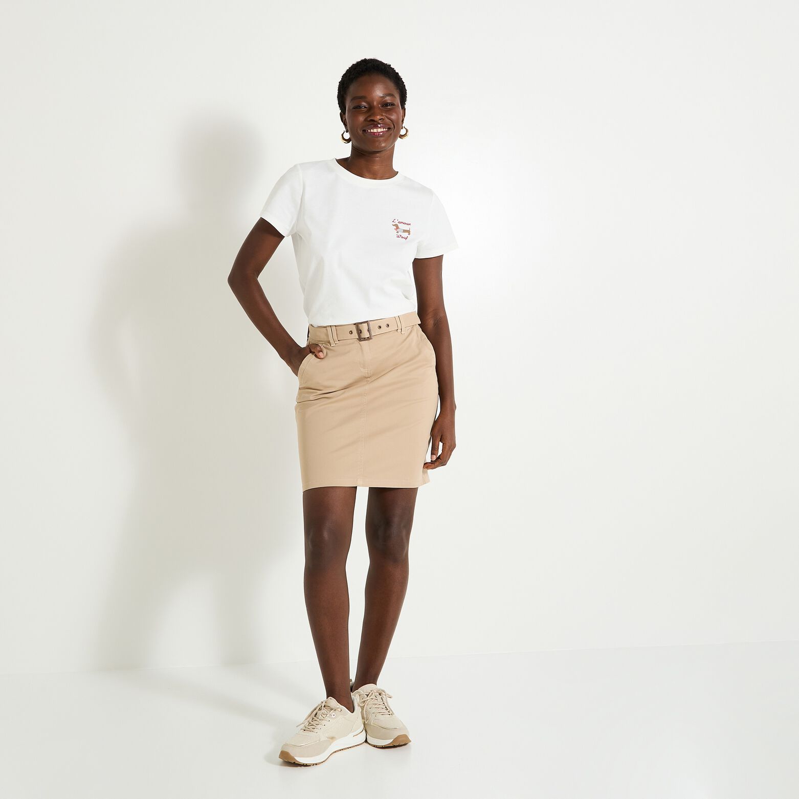 T-shirt col rond femme
