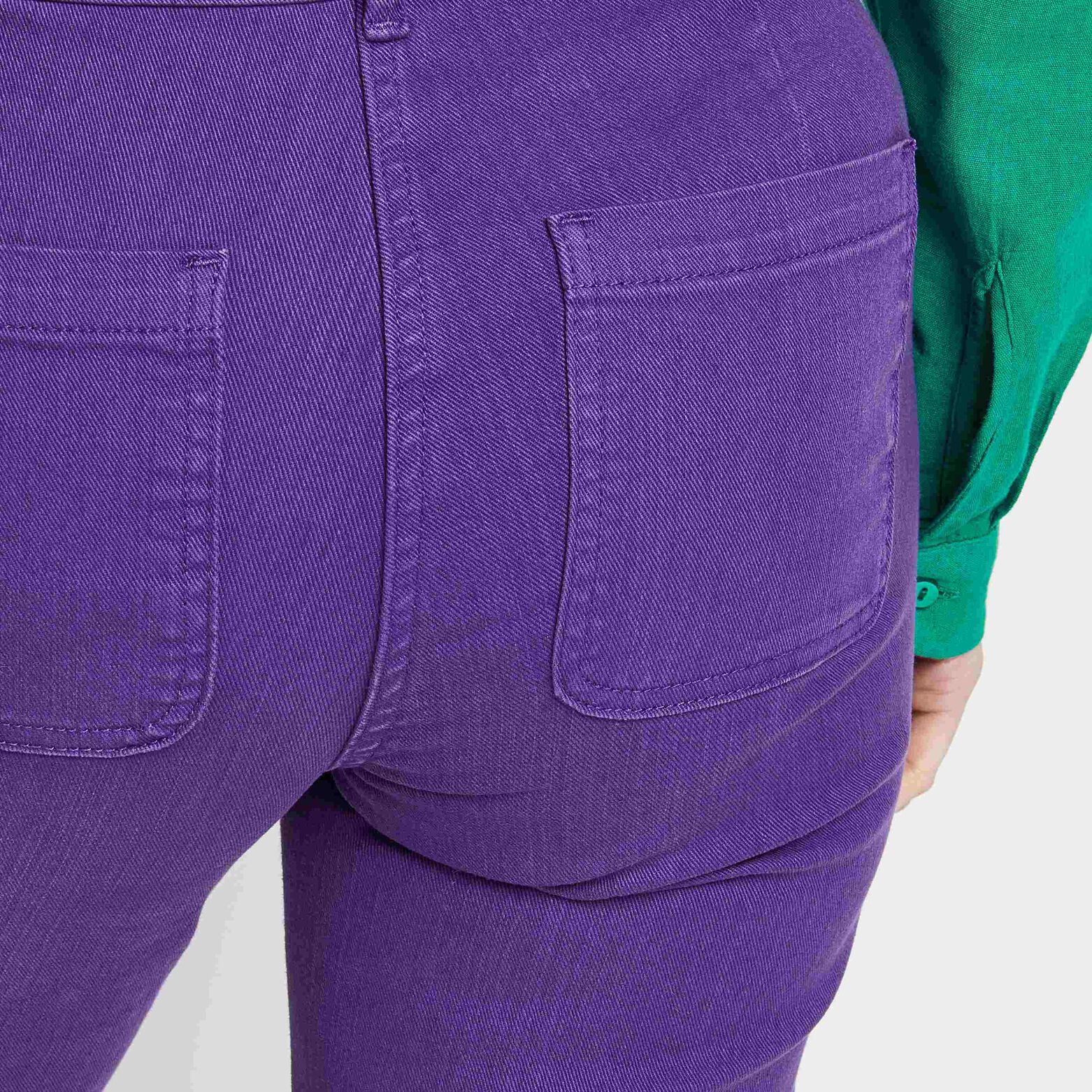 Jean flare raccourci femme
